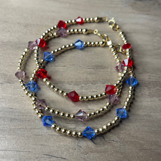 Forever Gold Swarovski Crystal Bracelets (Set of 3)