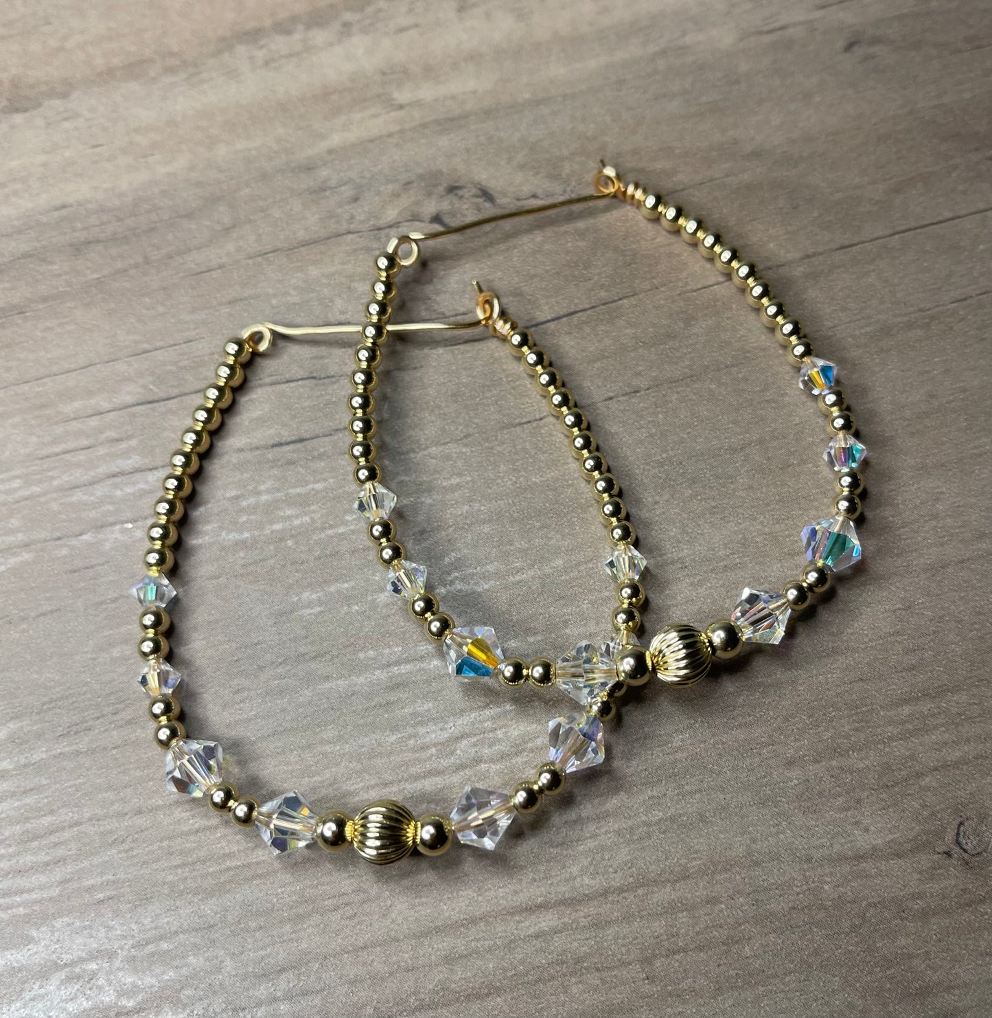 Forever Gold Swarovski Crystal with Gold Earrings