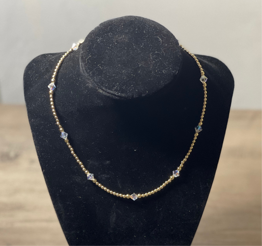 Forever Gold Swarovski Crystal Necklace