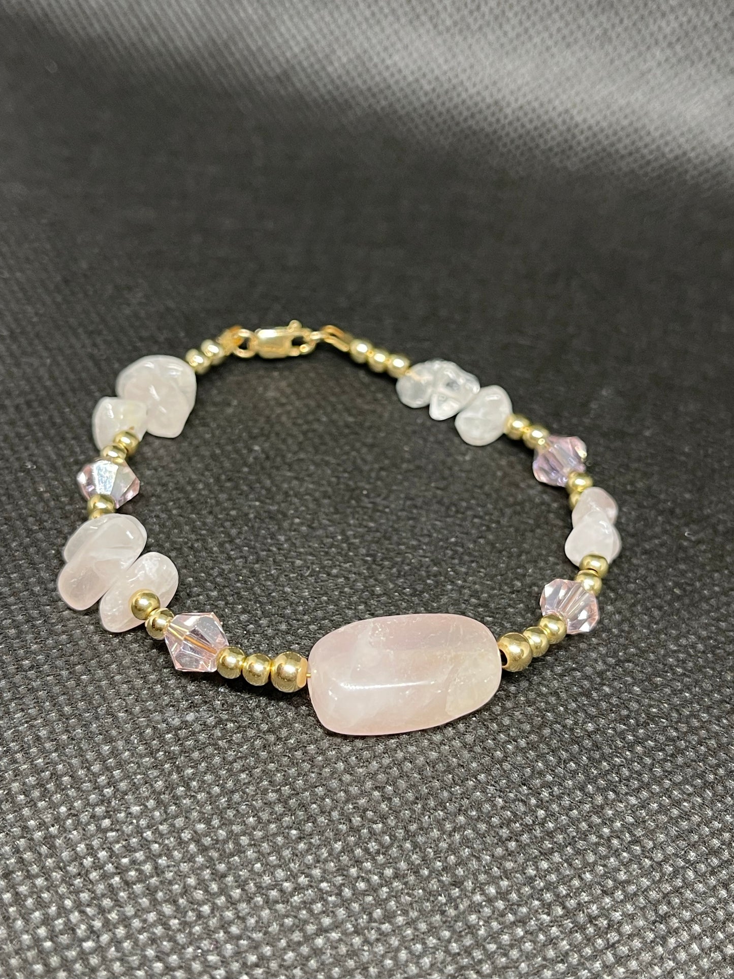 Forever Gold Rose Quartz Bracelet
