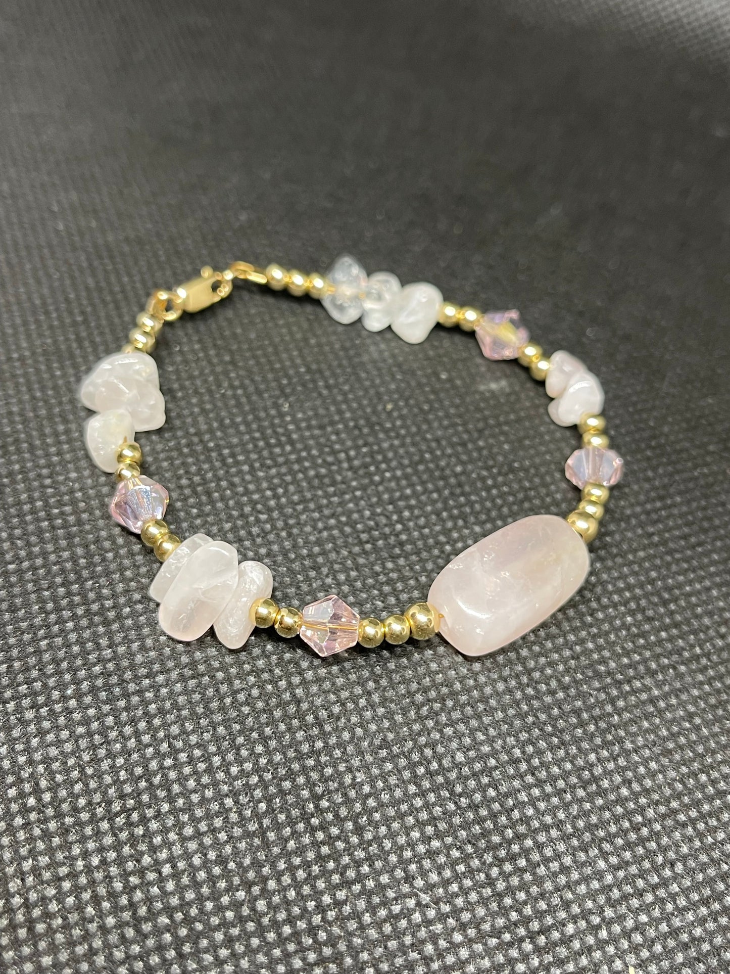 Forever Gold Rose Quartz Bracelet