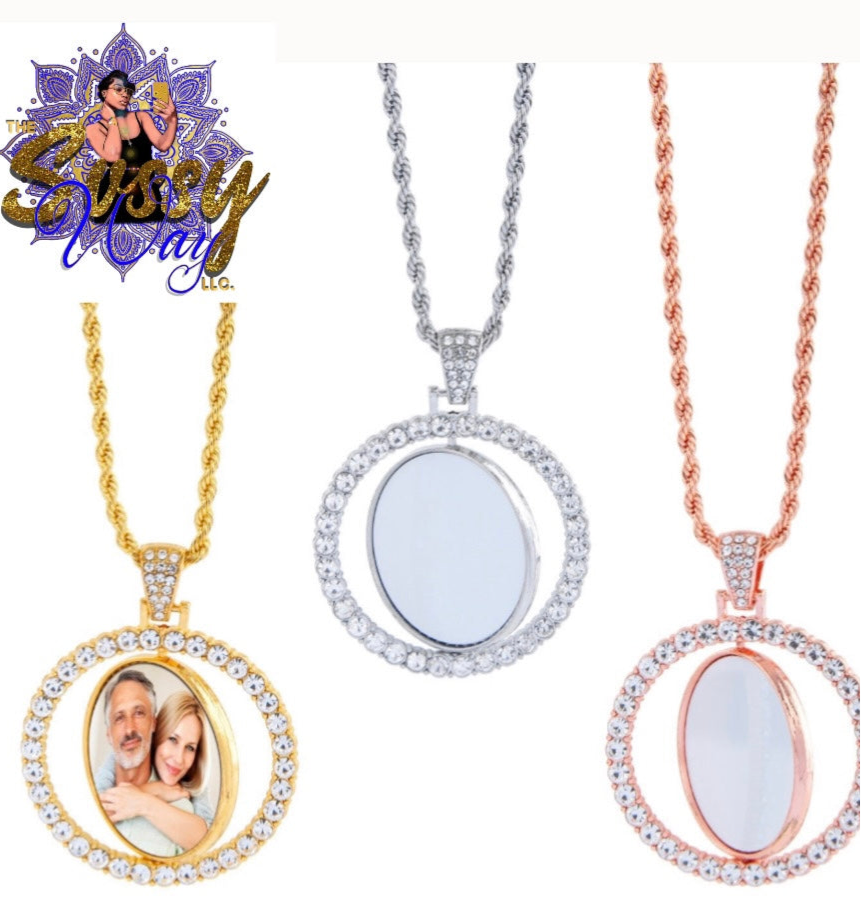 Personalized Circle Pendant Necklaces 25mm (double sided)