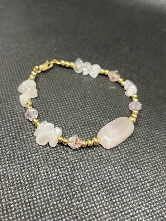 Forever Gold Rose Quartz Bracelet