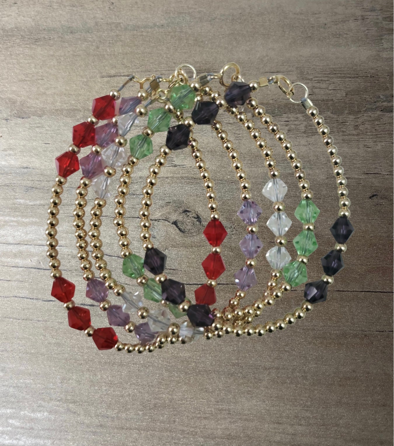 Forever Gold Swarovski Crystal Bracelets (Set of 3)