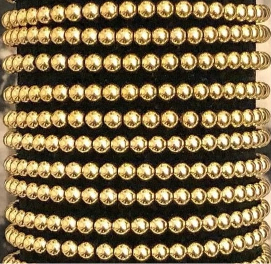 Forever Gold Beaded Bracelets (Set of 3)